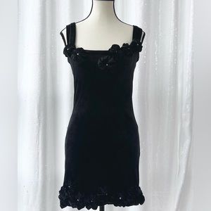Black Glamorous Velvet Handmade one of a kind Dress